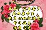 给老婆母亲节日祝福语图片（给老婆母亲节的祝福语）